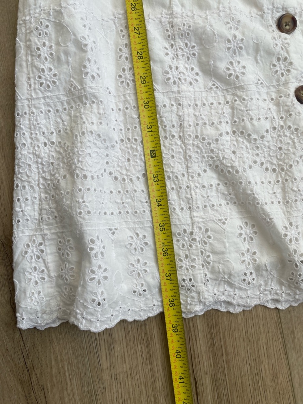 GAP White Eyelet Button-Front Midi Sundress - Picture 4 of 6